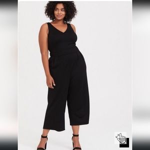 Torrid black pointe cullote jumpsuit